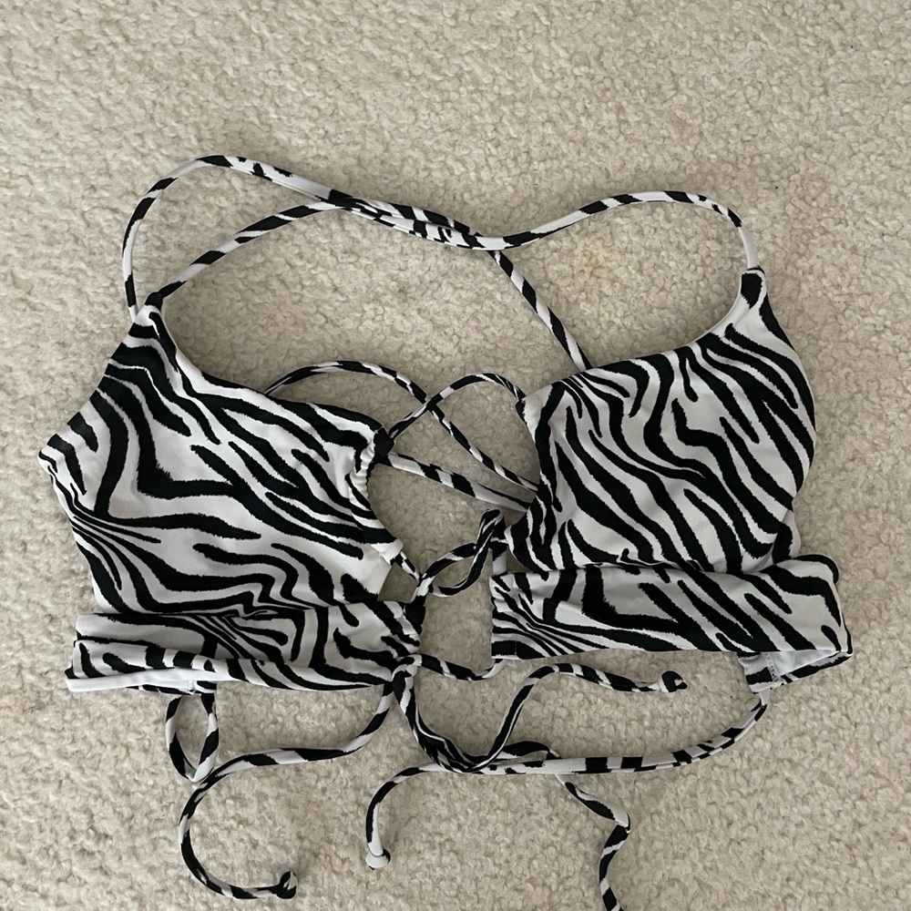 COPY - pac sun zebra print bathing suit top